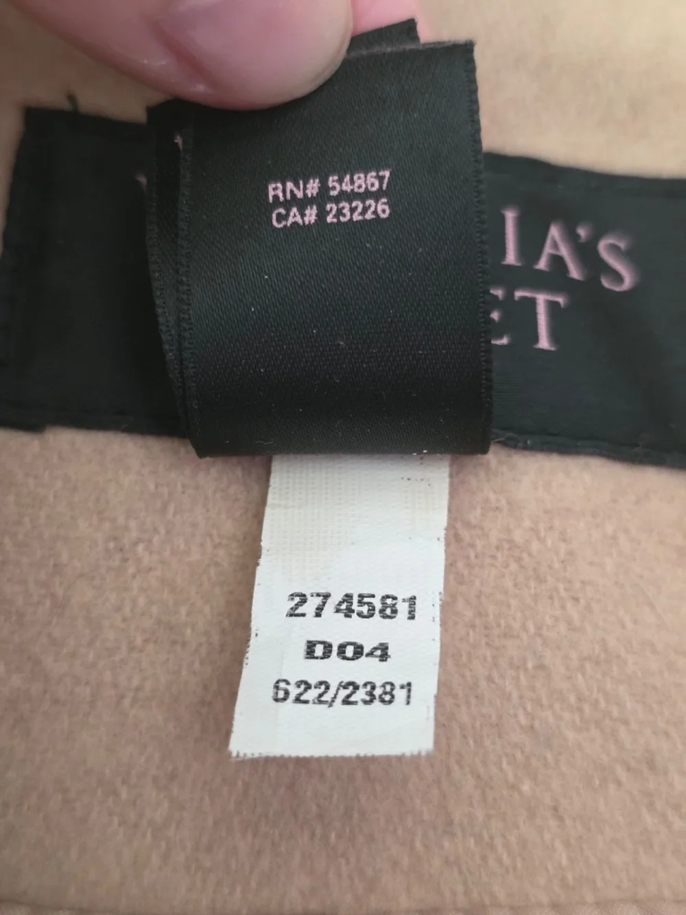 Victoria's Secret Honey Beige Wool Blend Long Pea Coat - Size 0